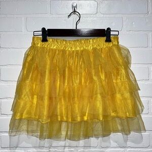 Yellow Tulle Layered Skirt/Tutu